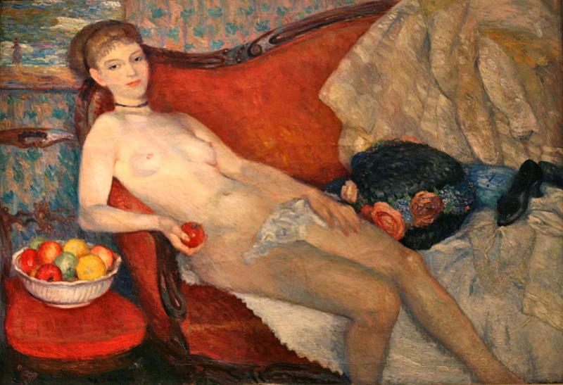 William Glackens Nude with Apple Germany oil painting art